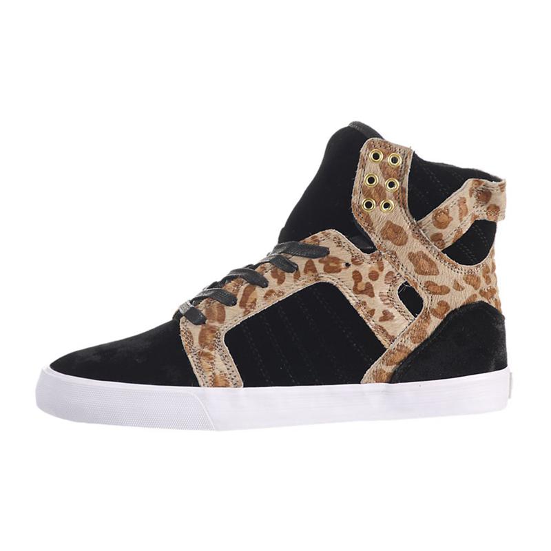 Supra SKYTOP Sneaker High Damen Schwarz Leopard Online Kaufen YKCLZ3692